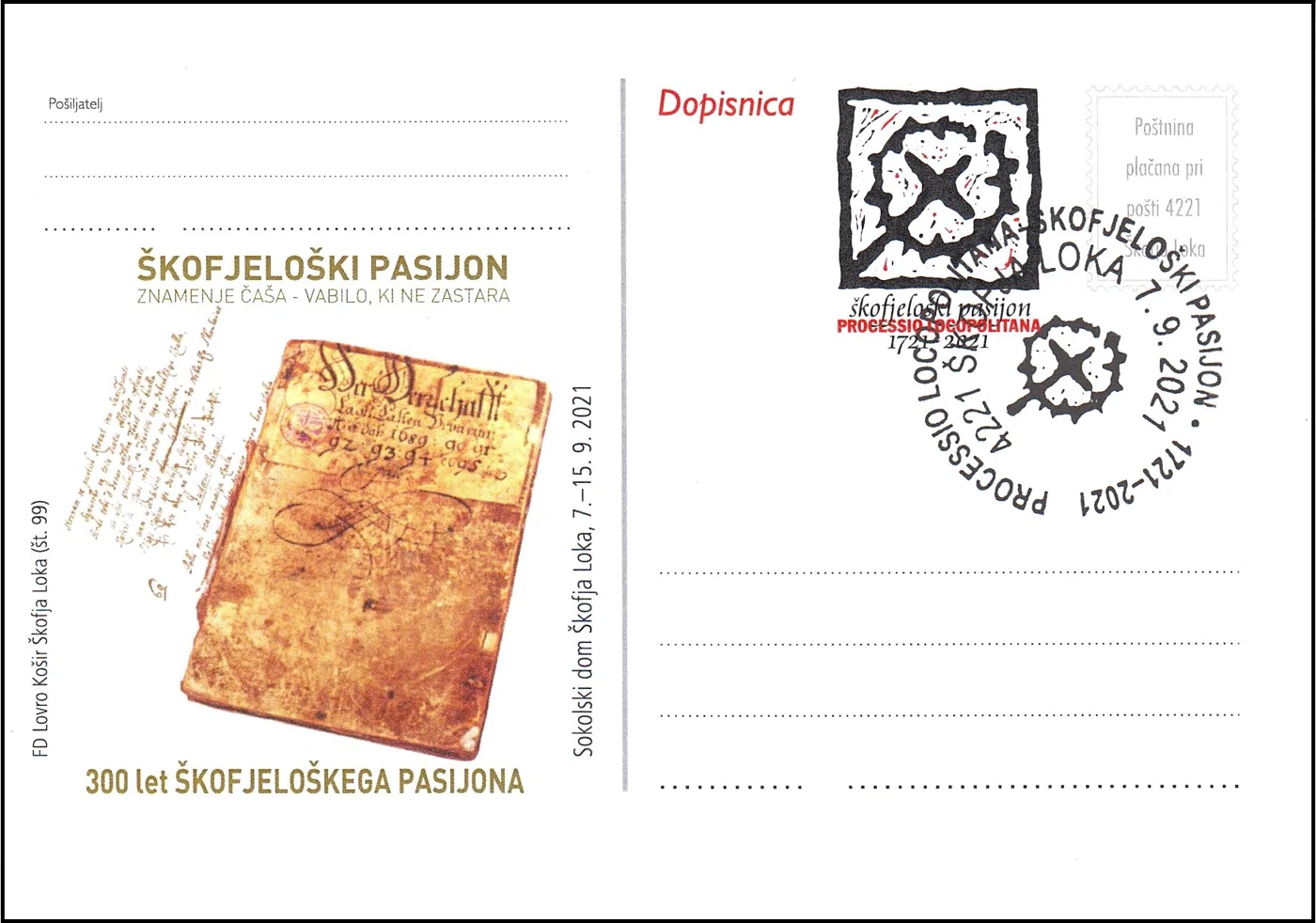 PROCCESSIO LOCOPOLITANA - ŠKOFJELOŠKI PASIJON 1721 - 2021